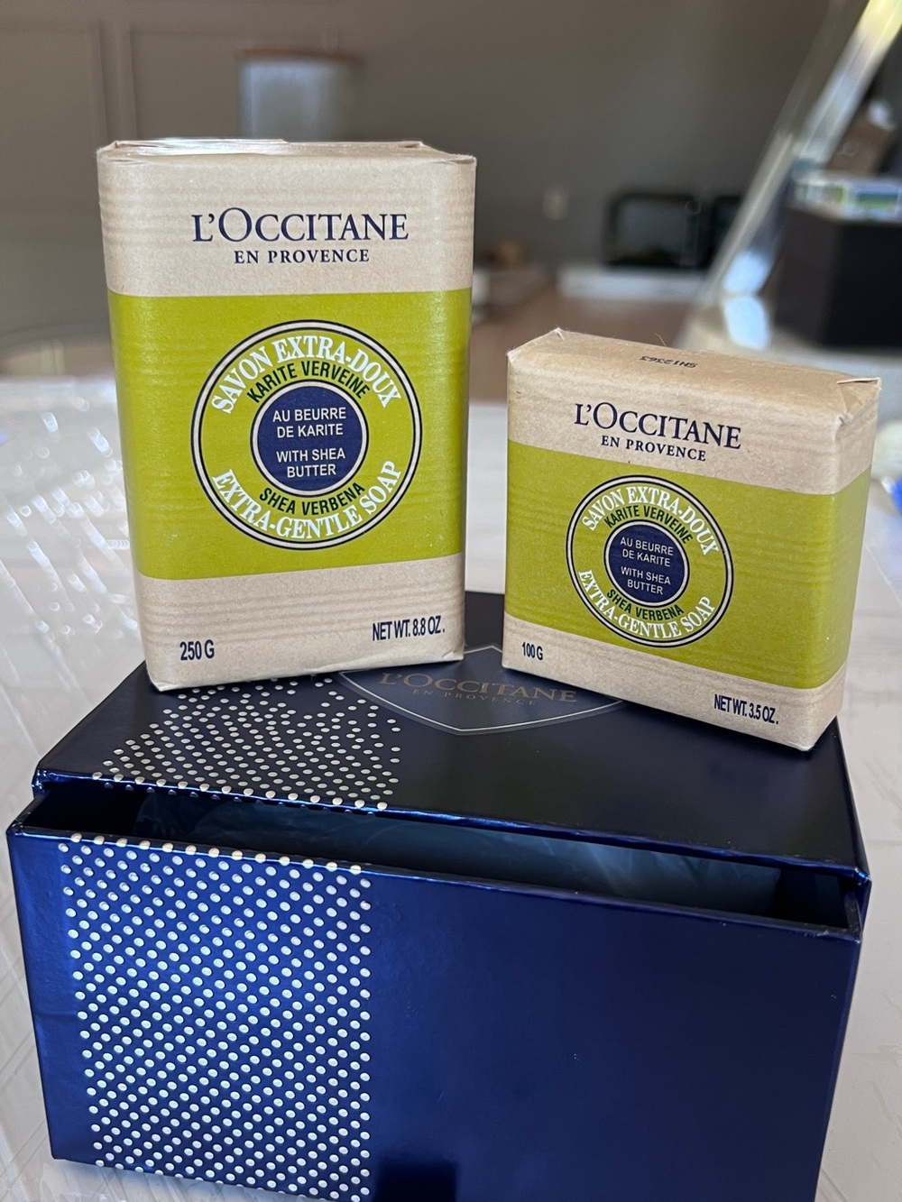 New! 2pc L'Occitane Shea Verbena Extra-Gentle Soap Bars set